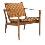 leather woven accent chair overstock