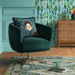 Morpho Swivel Velvet Arm Chair - Opalhouse