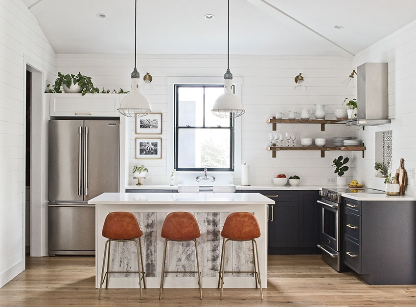 White Kitchen with Black and White Halloween Decorations - Soul & Lane