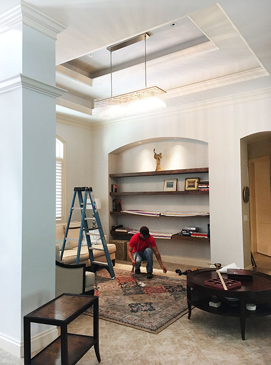 My Clients' Living Room & Dining Room Modern Coastal Glam Makeover