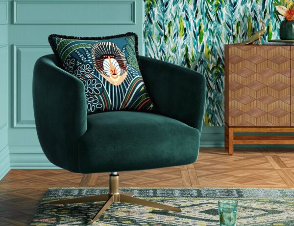 Morpho Swivel Velvet Arm Chair - Opalhouse