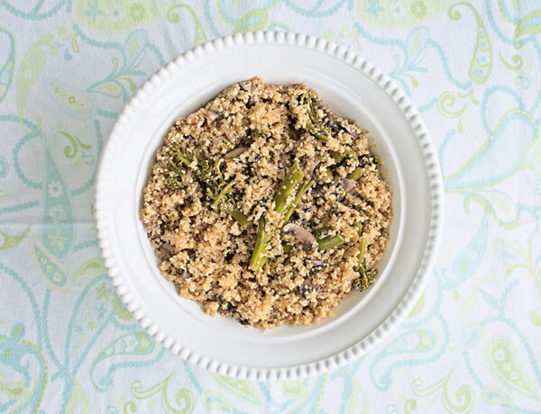 Super Easy & Yummy Broccolini, Mushroom & Shallot Quinoa Side Dish Recipe