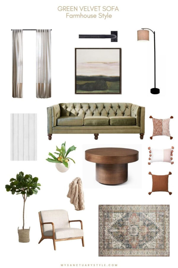 3 Ways to Style Urban Outfitters' Moss Green Graham Velvet Sofa • White ...