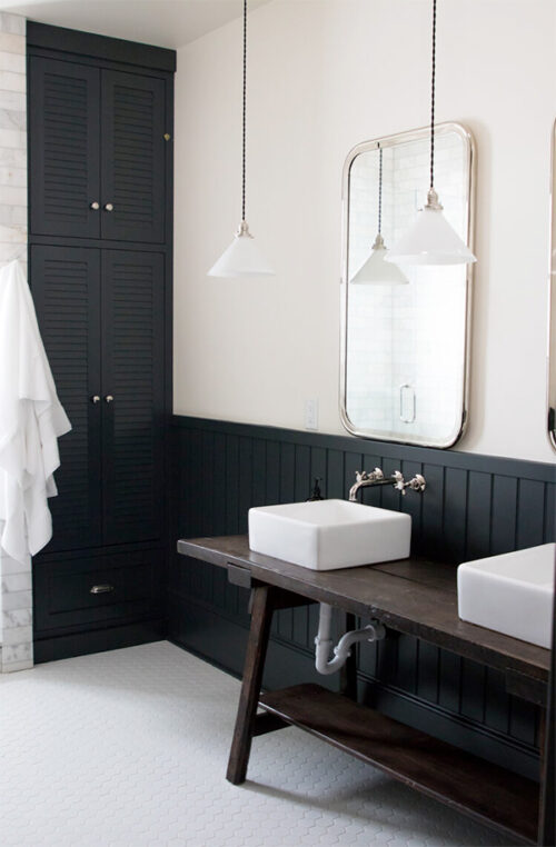 18 Beautiful Dark & Moody Bathrooms • White Oak & Linen Design Co ...