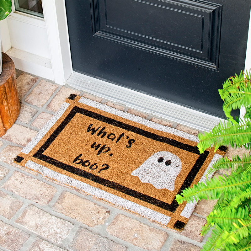 How to Make a Custom Halloween Doormat With Custom Stencils • White Oak ...